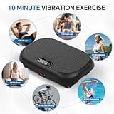 Taevno Vibration Plate Exercise Machine Weight Loss, Full Body Shaker Workout Vibration Plates Lymphatic Drainage, Stand Shake Vibrating Plate for Women Men 450 Lbs Capacity Fitness Platform Black
