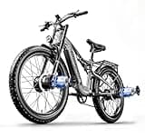 Shengmilo Dual Suspension e bike S600 E-Mountain Bike Dual Motor electric bike 26Inch Fat Tire e-bike 48V 17.5AH Battery with Removable Li-Ion Battery and 7 Speed Gear for Adults-Men(UK Warehouse)