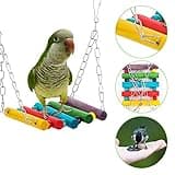 Yorgewd 8-Pack Bird Toys - Hanging Swing, Shredding Chewing Perches, Cage Toys for Parrots, Budgie, Cockatiels, Conures, Finches, Small Parakeets
