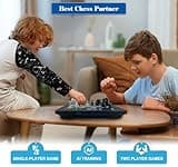 Vonset L6 Computer Chess Electronic Chess Board with Piece Position Display, Electronic Chess, Computer Chess Board with LED Light Chess Board Set for Adults and Kids for Beginners and Chess Lovers