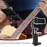 Soporte Para Teléfono | Sujetador De Teléfono With Clip - Accesorio De Abrazadera Para Smartphone Grabar Transmitir Videollamadas Viajar Relajarse | Accessory Clamp Clip Soporte Guitarra Móvil Gra