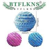 BTFLKNS Laundry Balls Set, Eco-Friendly Super Washing Machine Laundry Ball, All Natural Washer Ball Laundry Detergent Alternative, Household Can Be Reused 2000 Washings(2pcs Balls, Pink,Blue)