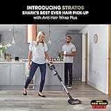 Shark Stratos Cordless Stick Vacuum Cleaner Pet Pro with Anti Hair Wrap Plus, 120 Mins Run-Time (2 Batteries), Clean Sense IQ & Anti-Odour, Pet, Crevice & Multi-Surface Tools, Charcoal/Silver IZ420UKT