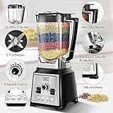 AMZCHEF Blender Smoothie Maker - 2000W Commercial Blender with 2L BPA Free Container - 25000RPM High Speed blender with 8 Speeds Control for kitchen - 4 Presets for Ice/Juice/Smoothie/Nuts