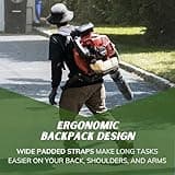 Dealourus 75cc Backpack Leaf Blower – Ultra-Powerful 240MPH Petrol Garden Blower with Anti-Vibration Design, Lightweight Build & Ergonomic Support Straps - Easy-Start Up