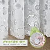 OTraki Shower Curtain 180 x 200cm, EVA Clear Shower Curtains Waterproof Mold Proof Shower Curtain with Magnets Hooks Long Shower Curtains for Bathroom Wet Room