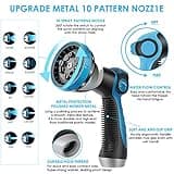 KETTOYA 100FT Expandable Garden Hose, Flexible Water Hose with 10-Pattern Spray Nozzle, Leak-proof Retractable Heavy Duty Hose Pipe, 4-layer Latex Core, Durable 3750D, Brass Alloy Connector, Kink-Free