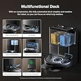 roborock Qrevo Series Robot Vacuum Cleaner with Mop, 10,000Pa Suction, Upgraded from Qrevo S, Dual Anti-Tangle Brushes, Smart Obstacle Avoidance, Auto Mop Washing&Drying, All-in-One Dock,Black(QV 35S)