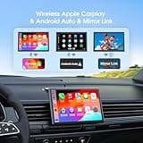 Avylet 7'' Wireless Car Stereo with Apple Carplay & Android Auto, Portrait & Landscape Screen, OTA, Magnetic Mount, Portable Car Stereo, GPS Navigation, Bluetooth/Voice Control/Mirror Link