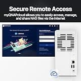 QNAP 2 Bay Home NAS with 4TB Storage Capacity, Preconfigured RAID 1 Seagate IronWolf Drives Bundle, with 1GbE Ports (TS-233-24ST-US)