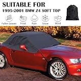 Car Cover Waterproof Replacement For Bmw Z3/Z4, Half Garage Car Cover Car Tarpaulin Windproof Half Cover For All-Weather Uv-Resistant Full Garage Rain Sun Dust Protection
