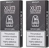 OXVA Xlim Pods V3 New Oxva Vape Pods for Oxva XLIM Pro, Xlim Vape Kit Xlim SE Xlim 2ml Cartridge Top Filling v3 Pods 2 Packs of 3 No Nicotine. (0.6 2 x 3 Pack)