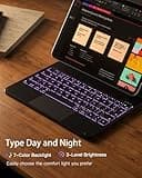 Inateck Magnetic Keyboard Case for iPad Air 11 Inch M3 2025/M2 2024, Air 5/4 Gen 10.9 Inch, Magic Keyboard for iPad Pro 11" 4/3/2/1 Gen, Floating Cantilever Stand, 7-Color Backlight, with Trackpad