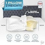 Glückstoff® Orthopedic Neck Pillow [FOR ALL SLEEP TYPES] - Side Sleeper - upport Cervical Pillow for Neck Shoulder Pain - Memory Foam Anti Snoring - For Side, Back & Front Sleeper