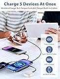 For Magsafe Power Bank, Portable Charger 10000mAh, PD 20W Fast Charging Battery Pack w/Built-in Cables, USB-C Wireless Magnetic Powerbank for iPhone 16/15/14/13/12/Pro/Pro Max - Pure Black