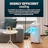 Princess 3-in-1 Portable Air Conditioner - Cooling, Dehumidifying and fan functions - With remote control and window kit