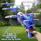 Doloowee Aeroplane Toys for 4 5 6 7 8 9 10 Years Old Boys, Airplane Launcher with 3 Foam Glider Planes, 2 Flight Mode, Kids Outdoor & Garden Toy, Birthday Gift for Kids Aged 3-10