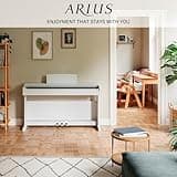 Yamaha ARIUS YDP-145 Digital Piano - Classic and Elegant Home Piano for Beginners and Hobbyists, in White