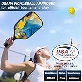 USAPA Approved Fiberglass Pickleball Paddles Set of 2 - Lightweight Rackets With 2 Outdoor & Indoor Balls, 2 Cooling Towels, Bag - Complete Equipment