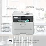 BROTHER MFC-L3740CDWE All-in-one Colour Wireless LED Printer, Print, copy, scan & fax, USB 2.0, A4, 4 month no charge trial, Automatic toner delivery, UK Plug