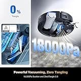 ECOVACS DEEBOT X8 PRO OMNI Robot Vacuum and Mop, 18000Pa, OZMO ROLLER Instant Self-Washing Mopping, 40-75℃ Hot Water Mop Washing, Auto Cleaning Solution Adding, Hot Air-Drying, Self-Emptying, Black