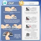 CloudNook Memory Foam Pillow for All Sleepers, Orthopedic Neck Support Pillow for Neck and Shoulder Pain Relief (Grey)