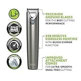 Wahl Stainless Steel 9 in 1 Multigroomer, Beard and Stubble Trimmer for Men, Home Hair Cutting, Nose Ear Trimmers, Male Grooming Set, Washable Heads, Cordless