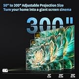 4K Ultra HD Daytime Home Theater Projector High Bright 14300 Lumens Smart Movie Projector HDR Daylight WiFi6 Bluetooth RJ45 LAN Outdoor Gaming Projectors Keystone Zoom Outdoor Home Entertainment Work