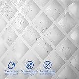 ecooe Shower Curtain Waterproof Mildew Resistant 180 x 180 cm Inch Plastic Clear Shower Curtains 100% EVA Bath Curtain 3D Rhombus 70 x 70 with 12 Hooks Rings for Shower or Bathtub