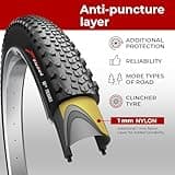 Fincci Gravel Bike Tyres 700x40c - Pair Foldable Tires 28 x 1.6 inch with 1mm Nylon Puncture Protection, Tyre 42-622 with 60 TPI for Mtb Electric, Hybrid, Road and Touring Bicycles - Pack of 2