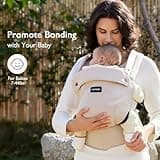 Momcozy Baby Carrier - Ergonomic, Cozy and Lightweight Infant Carrier for 7-44lbs, Effortless to Put On, Ideal for Hands-Free Parenting, Enhanced Lumbar Support, Khaki