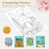 Adult Colouring Book: Stress Relief Colouring Books for Adults Relaxation with with 30 Pattern Included Mandalas Inspirational Flower, Spiral Colouring Pad Thick Paper with PVC Pad, Gift for Women Men