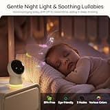 BOIFUN 5.5” 4MP Smart Baby Monitor with Camera and Audio, Night Light, Upgrade AI Alerts (Tummy Sleep & Facial Coverage), Local Monitor & WiFi App, Motion & Sound Alerts, Temp, 360° View, 4000mAh