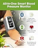 OxiPro BP2 Smart Blood Pressure Monitor with App - CE Approved Blood Pressure Machines - Universal Small to Large Cuff - Email BP Monitor Results to Your NHS Doctor via Included App - UK, White