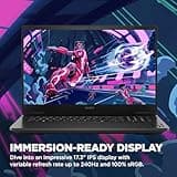 HP Omen Gaming Laptop | AMD Ryzen 9 8945HS Processor | 32GB RAM | 1TB SSD | NVIDIA GeForce RTX 4060 Laptop GPU | 17.3 Inch QHD (1920 x 1280) IPS Display | 240Hz | Windows 11 Home | Black | 17-db0008sa