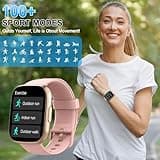 Smart Watch for Men Women Answer/Make Call, 1.95" HD Touch Screen Fitness Watch with Heart Rate/SpO2/Sleep Monitor/Step Counter, 100+ Sports IP68 Waterproof Activity Tracker Watch for Android iOS Pink