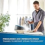 Polti Vaporella Instant VI50.40 Steam Generator Iron, with Instant Steam patented technology, up to 8 Bar pump, 4 ironing programs and Eco function, shot of steam Blue/White
