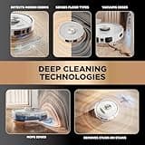 Shark PowerDetect Robot Vacuum and Mop with 60-Day Self-emptying and Cleaning Base - 3D LiDAR Navigation - Wi-Fi/App - 1 Anti-microb and 3 Standard Pads, 1 Odour Cartridge and 1 Brush Incl. - White