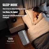 PureMate Air Purifier for Home 5 in1 with Ioniser and Sleep Mode - True HEPA Filter & Active Carbon, Removes Germs & Viruses, Allergies & Asthma, Pollen, Dust, Smokers, Hay Fever, Pets Dander