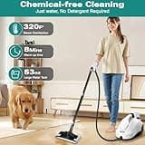 KROQO Steam Cleaner, Steam Mop with 23 Accessories, Powerful Multipurpose Portable Steamer for Cleaning to Remove Grime, Grease, for Multi-Purpose and Multi-Surface Floors, 16.4ft Power Cord