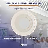 Power Dynamics 4x MSLP65 Marine Ceiling Speakers With A100B Black Wall Amplifier - Bluetooth Weatherproof Outdoor Speaker System