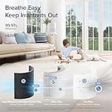 LEVOIT Smart HEPA Air Purifier for Bedroom Home 64m², Alexa & APP Control with Timer, Filter with Quiet Sleep Mode, Air Freshener, Remove Allergens for Dust Odour Pollen Smoke, Gift, Wifi, Core 200S