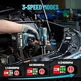 TaskStar Cordless Impact Wrench, 1200N·m(900ft-lbs) Brushless High Torque Impact Gun, 1/2 Inch Electric Impact Driver, 2x4.0Ah Batteries, Charger & 4 Sockets, Variable Speeds for Car/Truck RV/Mower