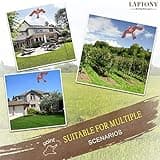 Laptony Bird Scarer Flying Kite Crops Farm Protector Bird Hawk Flying Kite with 4m Telescopic Pole