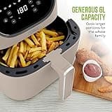 Tower, T17127MSH, Vortx Air Fryer with Digital Control Panel, 1700W, 6L, Latte