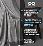 Everlasting Comfort Cooling Blanket - Dual-Sided Lightweight Summer Throw with Refreshing Fabric for Breathable Sleep - Soft and Comfortable Fibers (60x80)