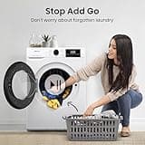 Hisense WF1G7021BW Freestanding 7 KG-Front Load Durable Inverter Washing Machine, Steam Wash-Quick Wash-15 Washing Programs-1200 RPM-White-Energy Rating B