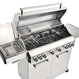 CosmoGrill Platinum Stainless Steel 8 Burner 6+2 Gas Barbecue Grill for Outdoor Cooking, High-Performance Garden Gas BBQ with Large Cooking Area and Built-in Thermometer