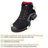 Uvex 1 X-Tended Support Work Boots - Safety Boots S3 SRC ESD - Red-Black - Size 11