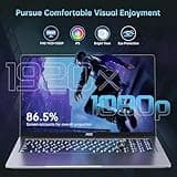 2025 Laptop with AMD Ryzen 7 5700U Processor(8C/16T, Up to 4.3GHz), 16.1“ FHD Display Laptop Computer with Backlit Keyboard, 16GB RAM 512GB NVMe SSD, WiFi 6, HDMI, USB3.2, Type-C, 53Wh Battery